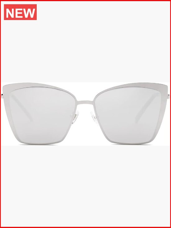 Cateye Sunglasses Mirrored Lens Metal Frame UV400 Protection main image 5